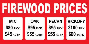 Firewood Prices November 2016